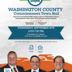 Commissioners Town Hall on Wednesday, September 14, 2022, from 6pm - 7:30pm at St. George Library