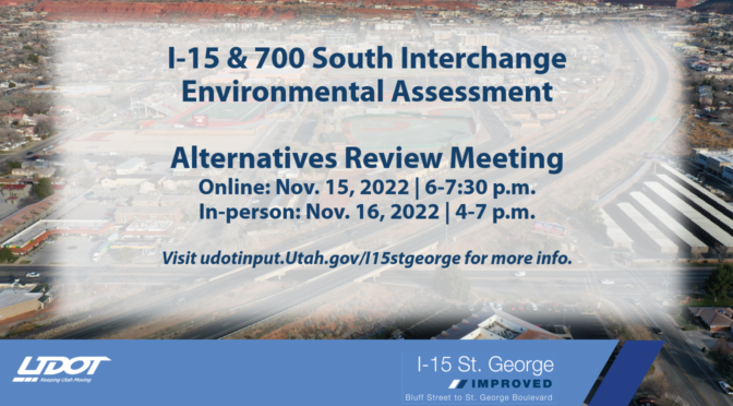 Alternatives Review Meeting for I-15 & 700 South Interchange Environmental Assessment