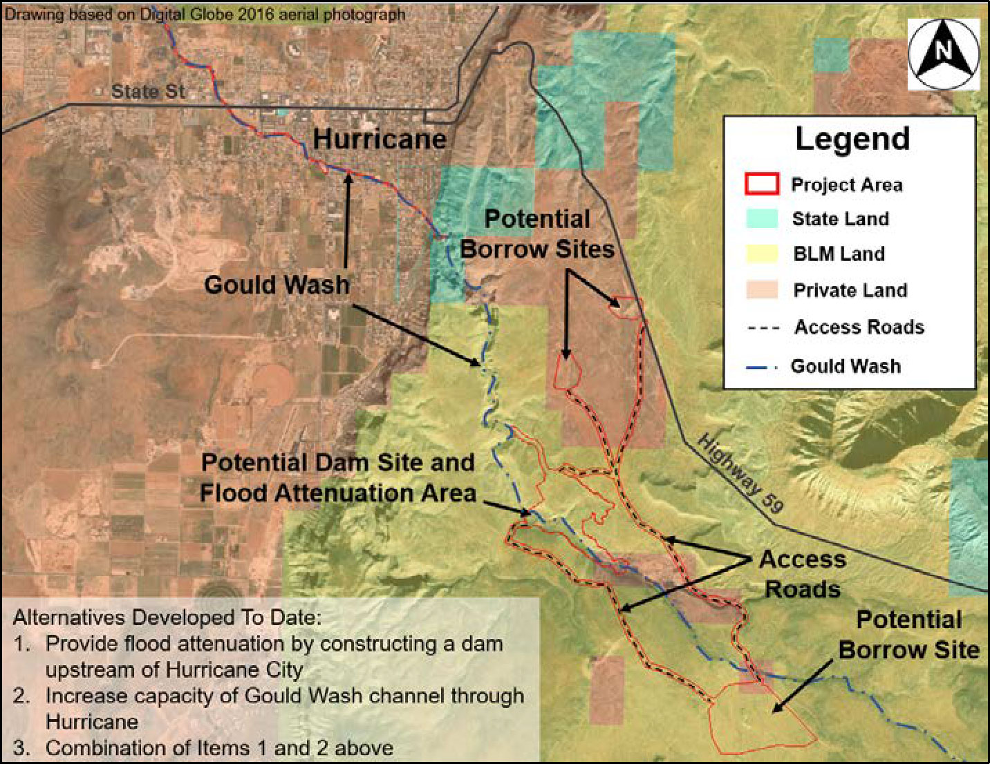 Gould Wash Flood Protection Map
